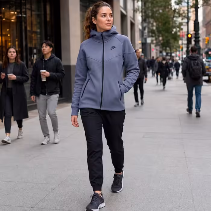 Толстовка Nike W NSW TCH FLC WR FZ HDY Синий XS - 2