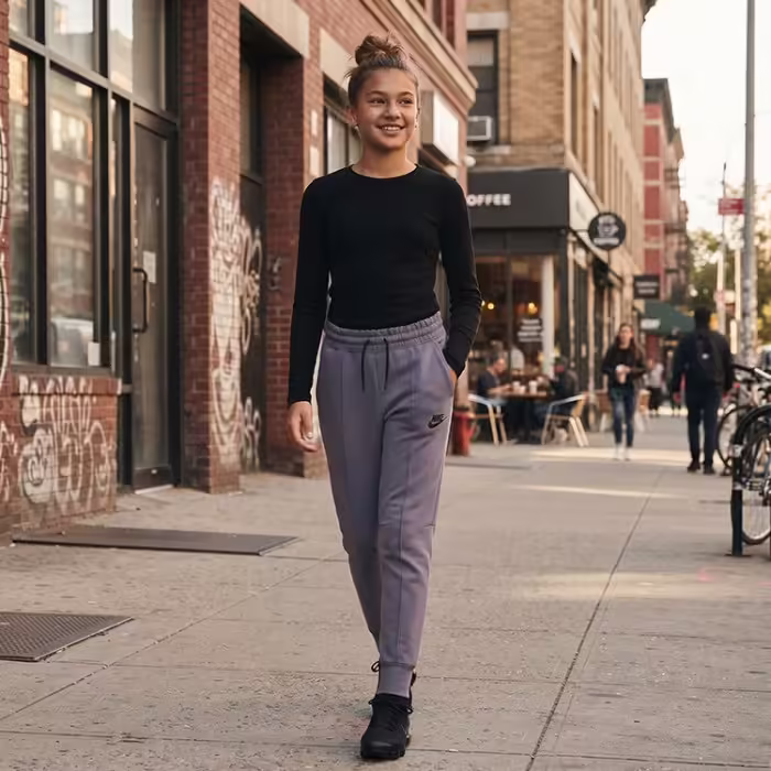 Pantaloni Nike G NSW TCH FLC JGGR Albastru S - 8