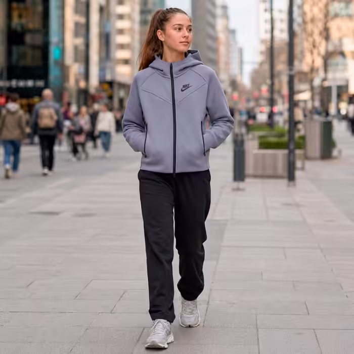 Толстовка Nike G NSW TCH FLC HD FZ LS Синий XS - 7