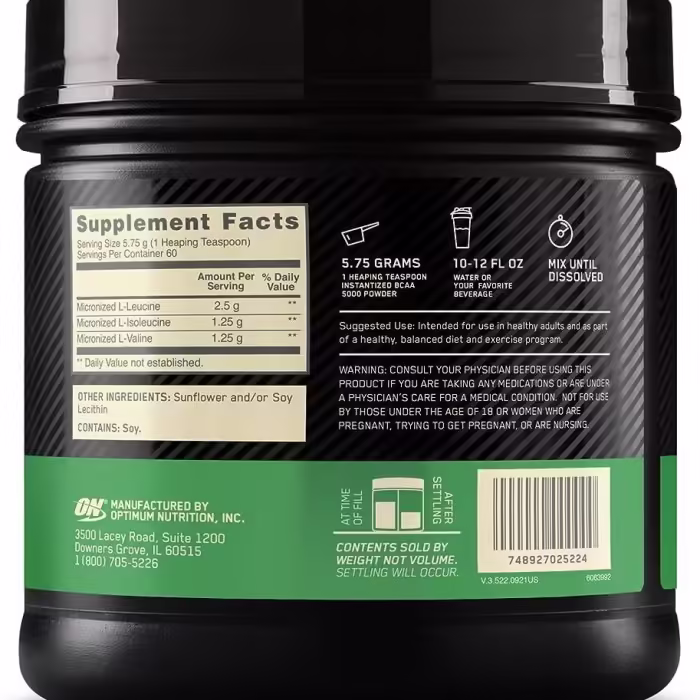 Аминокислоты Optimum Nutrition ON MICRONZD INSTANT BCAA PWDR ORG 380G - 3