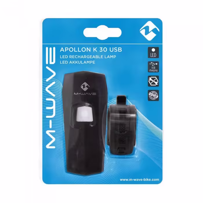 Передний фонарь M-WAVE M-WAVE Apollon K 30 USB battery pack head lamp - 3