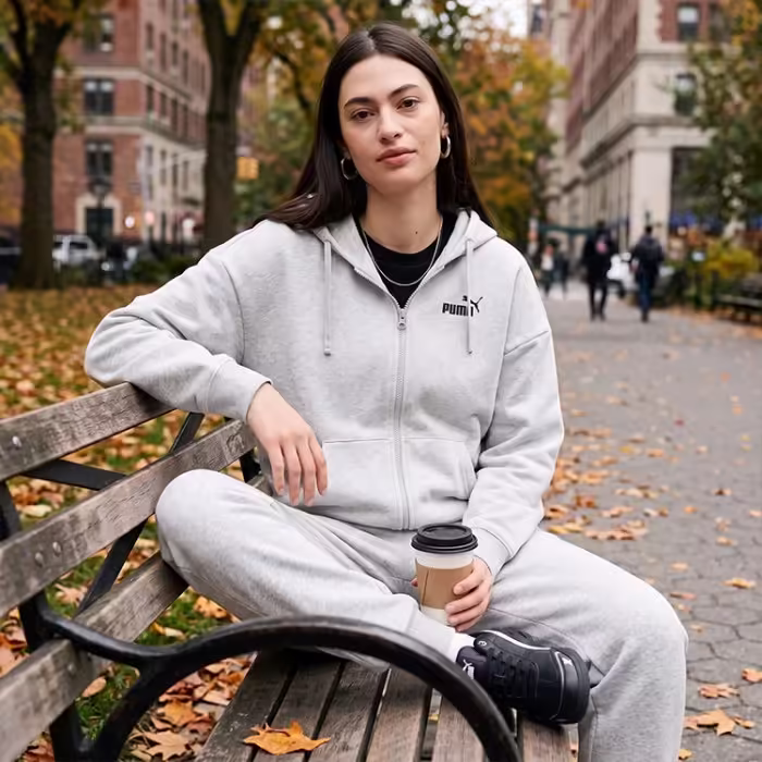 Hanorac Puma ESS Small Logo Comfort Full-Zip Hoodie Women - 6