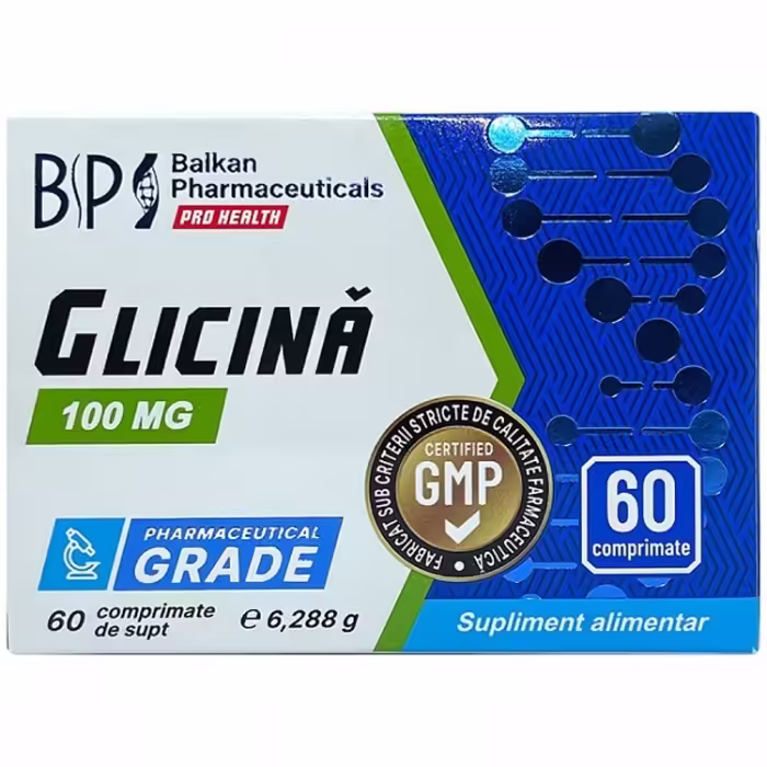 Vitamine Balkan Pharmaceuticals GLICINA BP tablets N60 100mg - 2