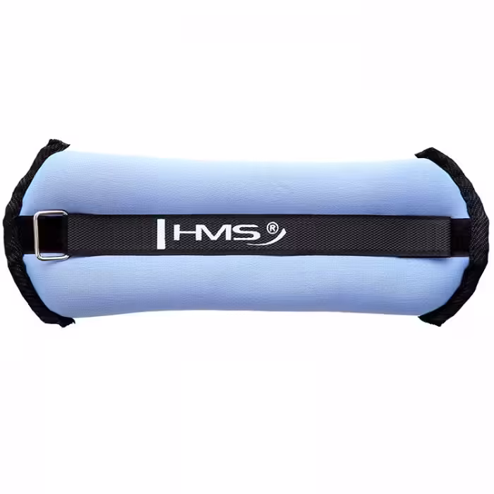 Bratari cu greutati 2x1 kg (pereche) HMS Soft ankle/wrist weights Albastru deschis-negru 2 kg - 4