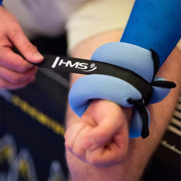 Bratari cu greutati 2x1 kg (pereche) HMS Soft ankle/wrist weights Albastru deschis-negru 2 kg - 7