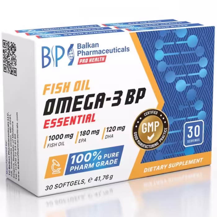 Рыбий жир Balkan Pharmaceuticals OMEGA-3 ESSENTIAL (Fish Oil) capsules N30