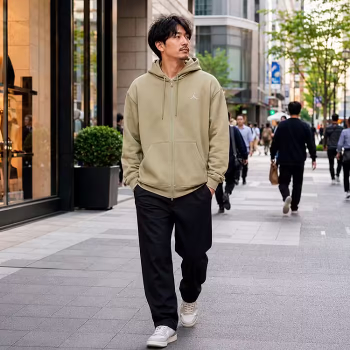 Толстовка Nike M J BRKLN FLC FZ Зеленый XS - 9