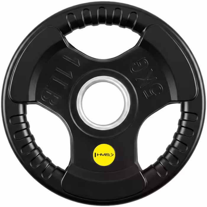 Диск 5 кг HMS Solid Rubber Bumper Plate Черный 5 kg