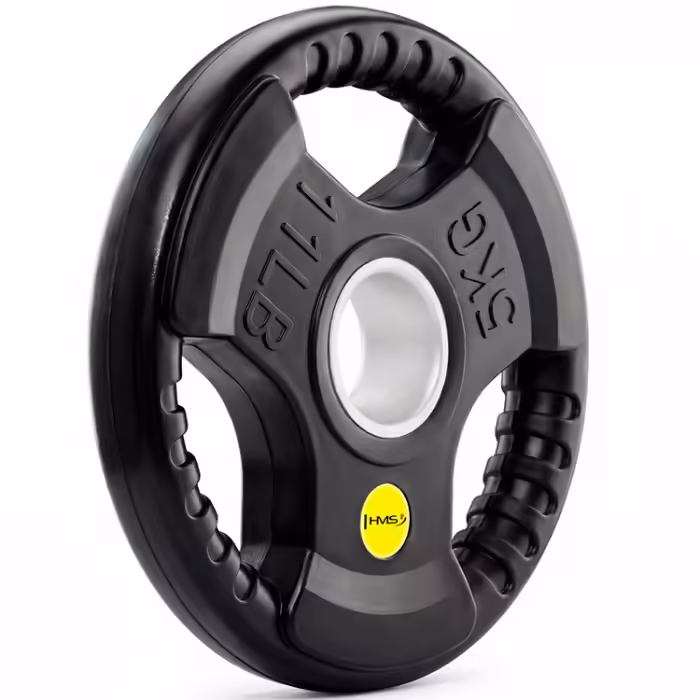 Диск 5 кг HMS Solid Rubber Bumper Plate Черный 5 kg - 2