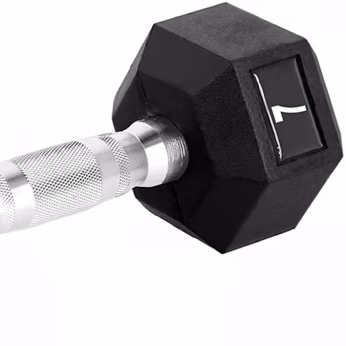 Гантель 7 кг HMS HEX PRO Dumbbell Черный/Серебристый 7 kg - 3