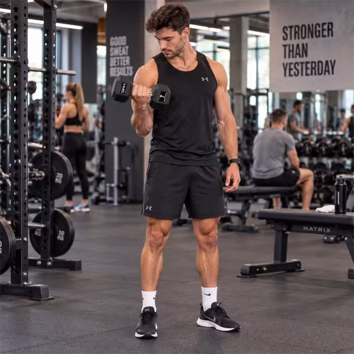 Гантель 7 кг HMS HEX PRO Dumbbell Черный/Серебристый 7 kg - 4