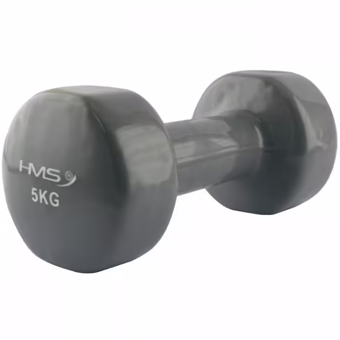 Гантель 5 кг HMS Vinyl Dipped Dumbbells (Fitbell) Серый 5 kg - 2
