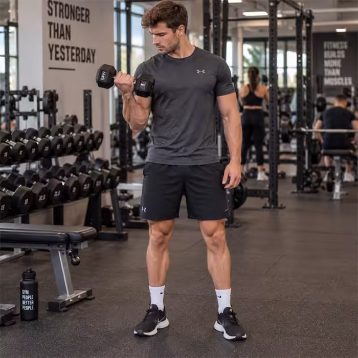 Гантель 5 кг HMS HEX PRO Dumbbell Черный/Серебристый 5 kg - 4