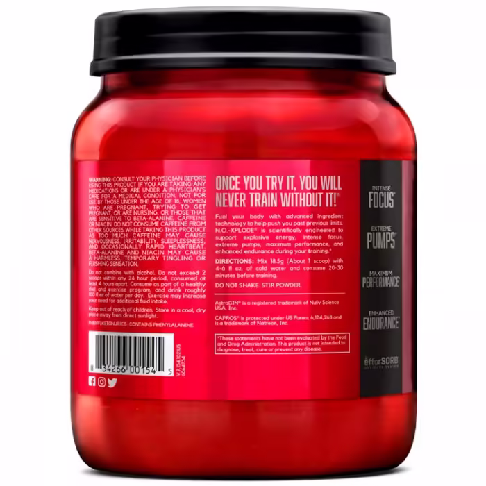 Предтренировочный комплекс BSN No Xplode Legendary Pre-Workout Blue Raspberry 2.45lb - 3