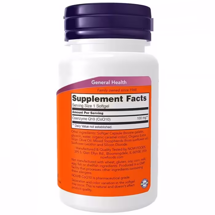 Vitamine Now Foods CoQ10 100mg   50 SGELS - 3