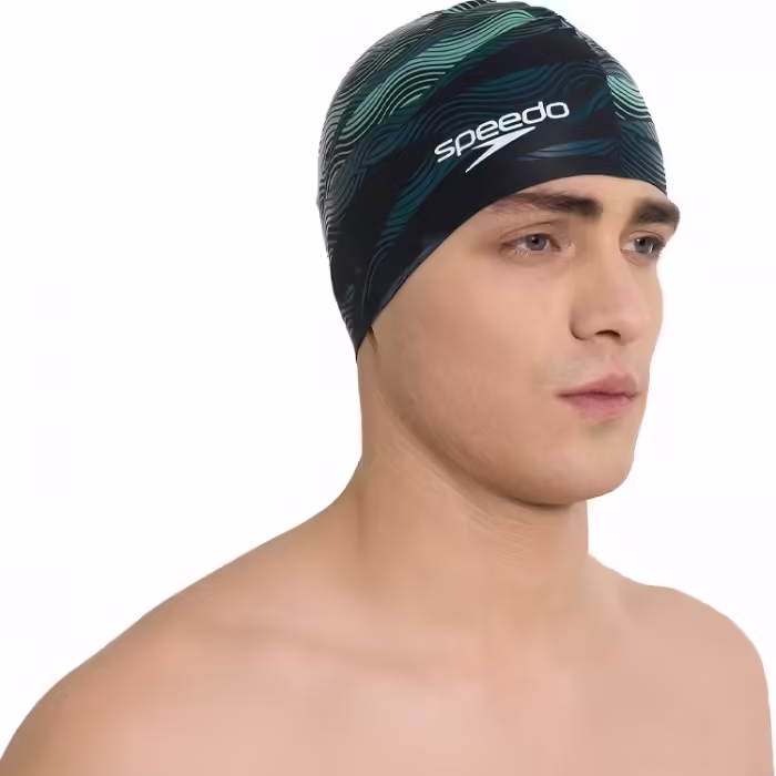 Силиконовая шапочка для плавания Speedo SLOGAN PRT CAP AU/AF/AM - 2