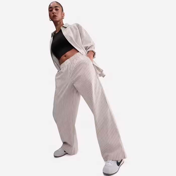 Брюки Nike W Sportswear Chill Poplin Бежевый/Серый XL - 3