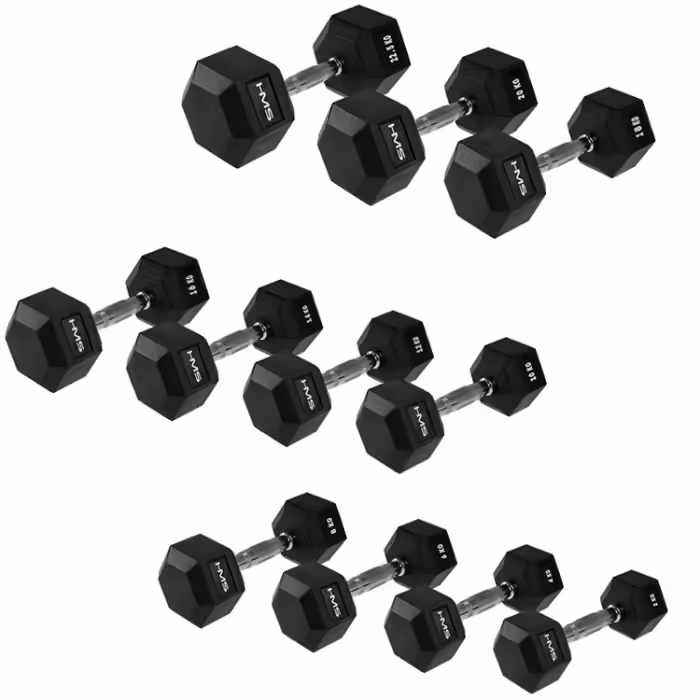 Гантель 2 кг HMS HEX PRO Dumbbell Черный/Серебристый 2 kg - 4