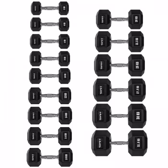 Гантель 2 кг HMS HEX PRO Dumbbell Черный/Серебристый 2 kg - 5