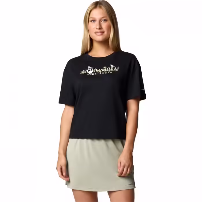 Tricou Columbia Rolling Bend Graphic Relaxed Crop Short Sleeve Shirt