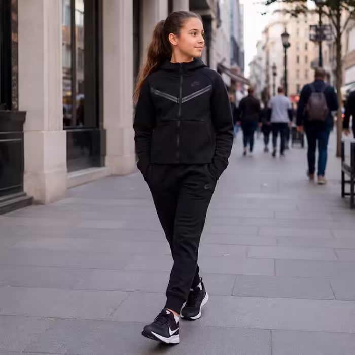 Hanorac Nike G NSW TCH FLC WR HOODIE FZ Negru XS - 7