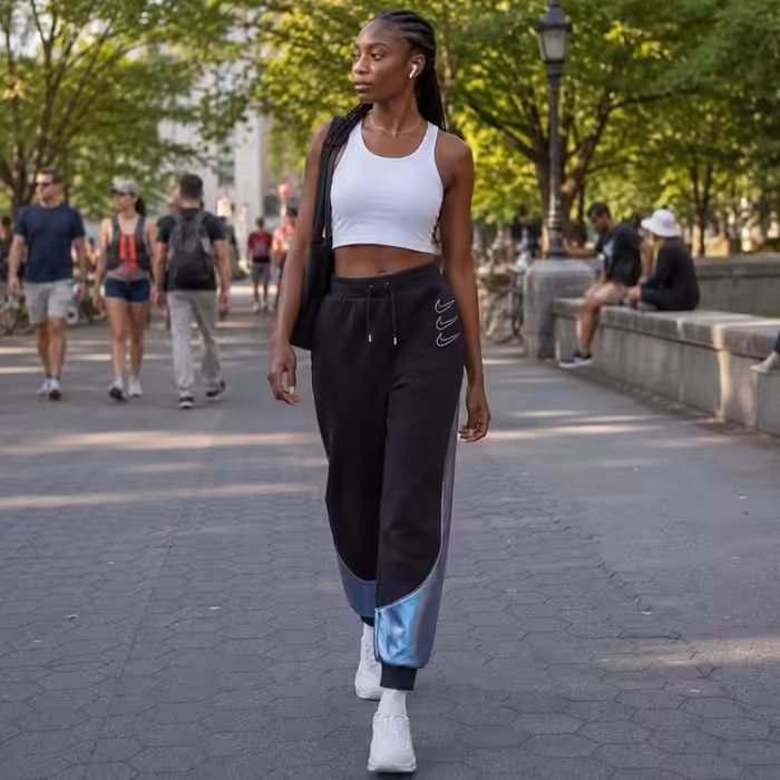 Pantaloni Nike W NSW GX MR FLC JGGR OPAL - 7
