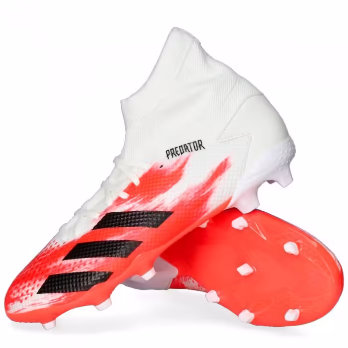 Ghete pentru fotbal Adidas PREDATOR 20.2 FG Alb-rosu 39.5 - 2