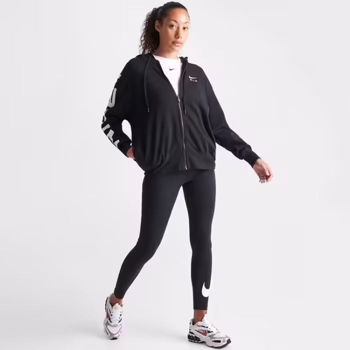 Hanorac Nike W NSW AIR FLC OS FZ HD Negru M - 5