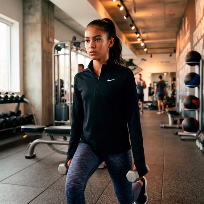 Лонгслив Nike DRI-FIT HALF ZIP Черный L - 7