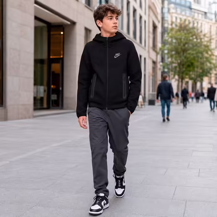 Hanorac Nike B NSW TECH FLC FZ Negru S - 8