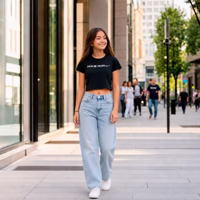 Tricou Nike G NSW TEE CROP AIR Negru L - 7