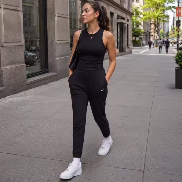 Pantaloni Nike W NSW CHLL FT HR SWTPNT Negru XS - 9