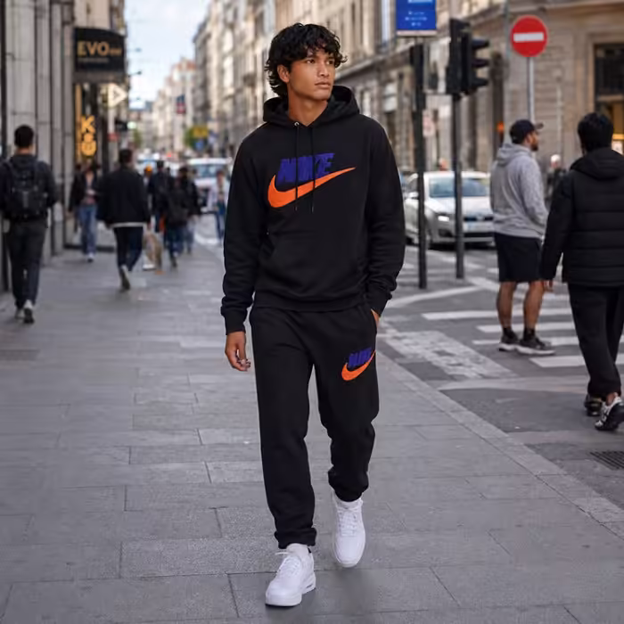 Hanorac Nike M NK CLUB BB PO CHNL FTRA Negru XXL - 7