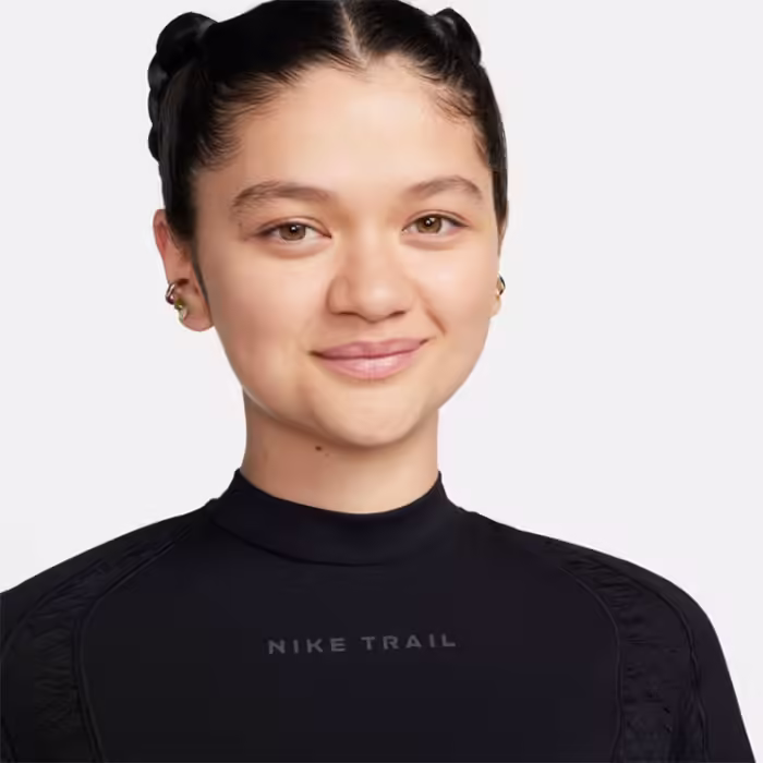 Long-sleeve Nike W NK TRAIL DF LS TOP Negru L - 5