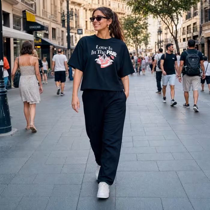Футболка Nike W NSW TEE OC 1 BOXY VDAY Черный S - 7