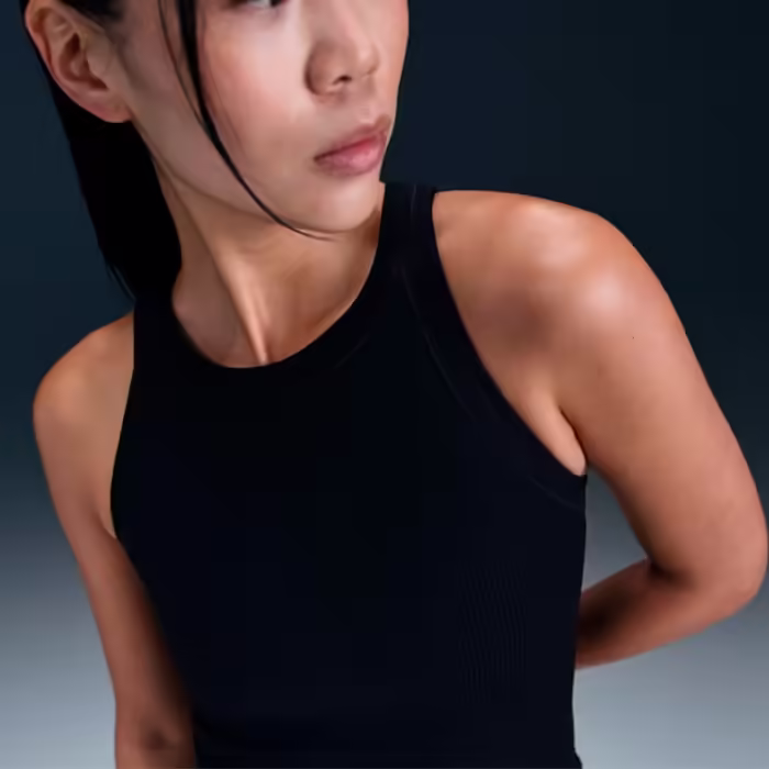 Maiou Nike W NK INF DF TANK WD RIB Negru L - 5
