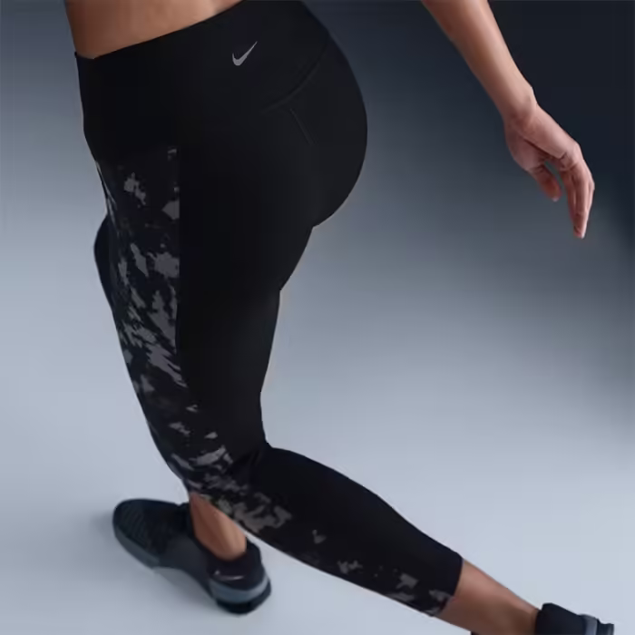 Panta-colanti Nike W NK ONE DF HR 7/8 TIGHT AOP Negru XXS - 11