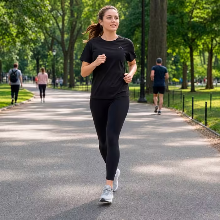 Tricou Nike W NK TRAIL DF UV SS TOP Negru S - 9