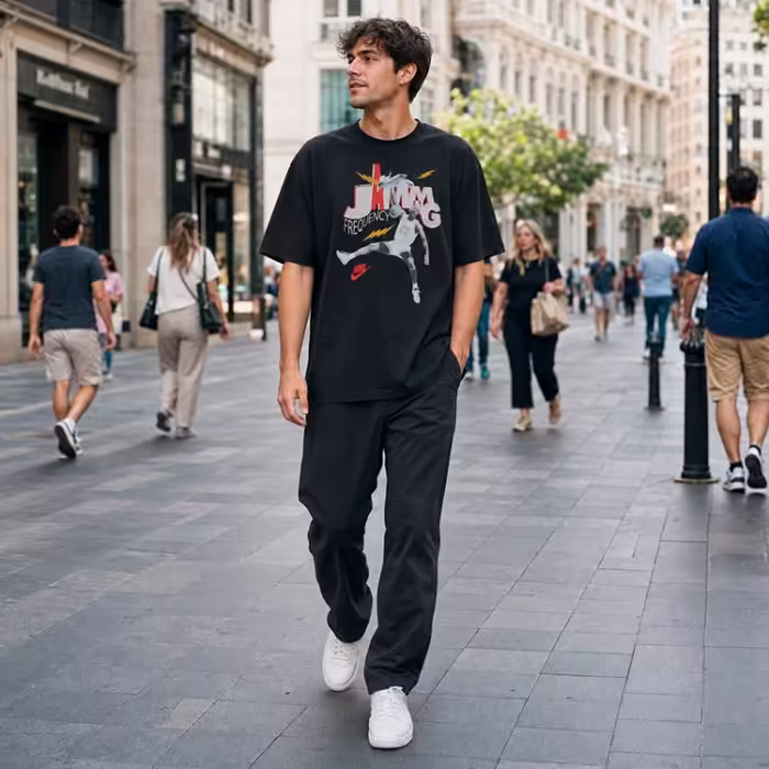 Футболка Nike M J BRAND JAM 85 SS CREW Черный XS - 8