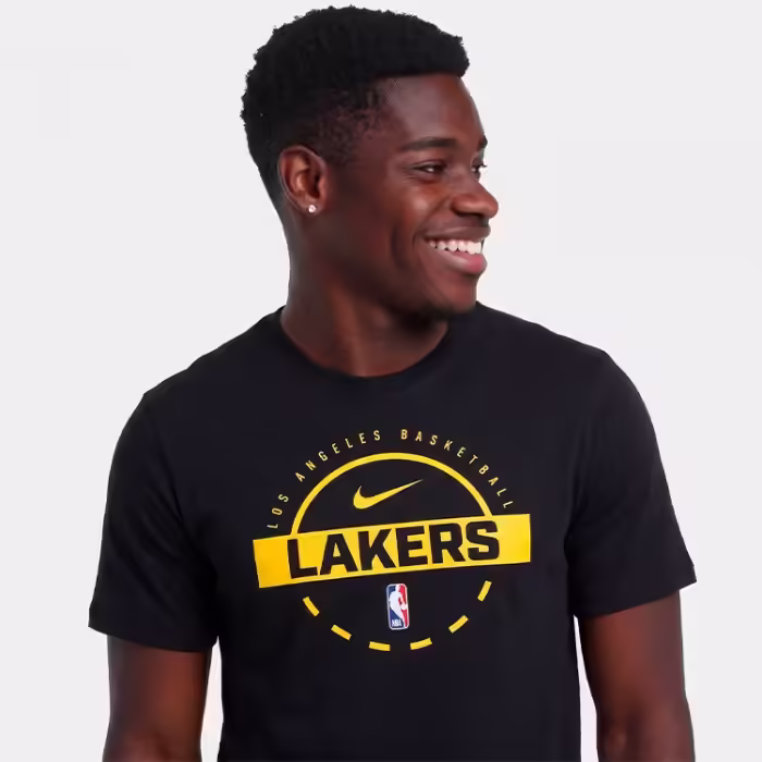Футболка Nike LAL M NK PRTC SS TEE Черный XXL - 4