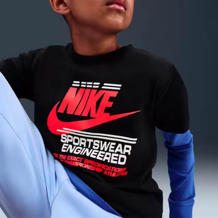 Футболка Nike K NSW TEE BRANDMARK FUTURA Черный XS - 5