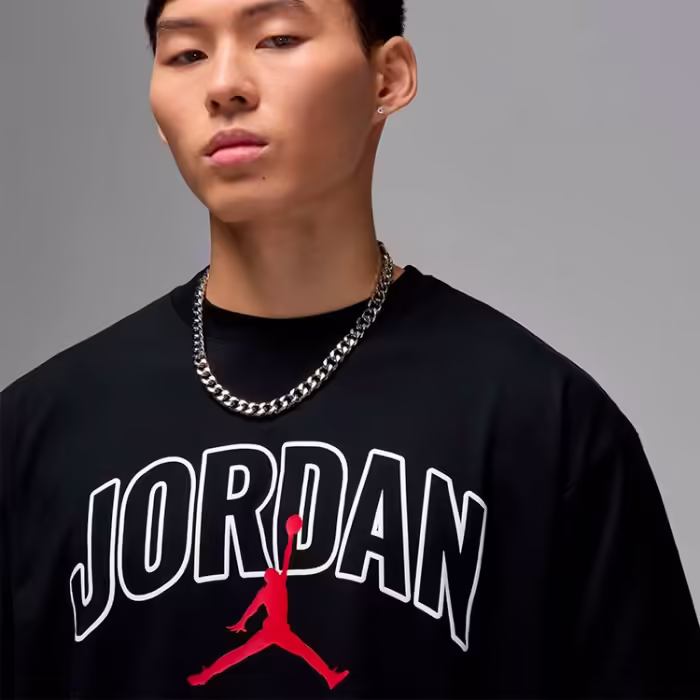 Футболка Nike M J BRK ARCH JD HBR SS CREW Черный S - 6