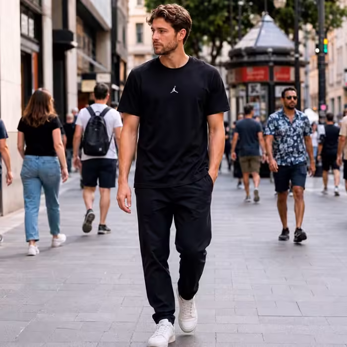 Футболка Nike M J FLT ESS GFX JM SS CREW Черный S - 7