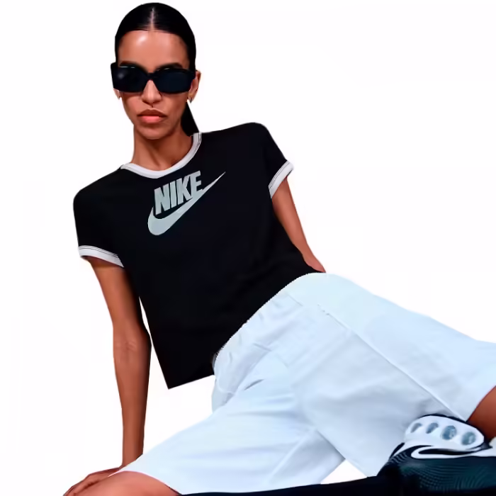 Tricou Nike W NSW SS RINGER TEE VNTG RUN Negru XL - 5