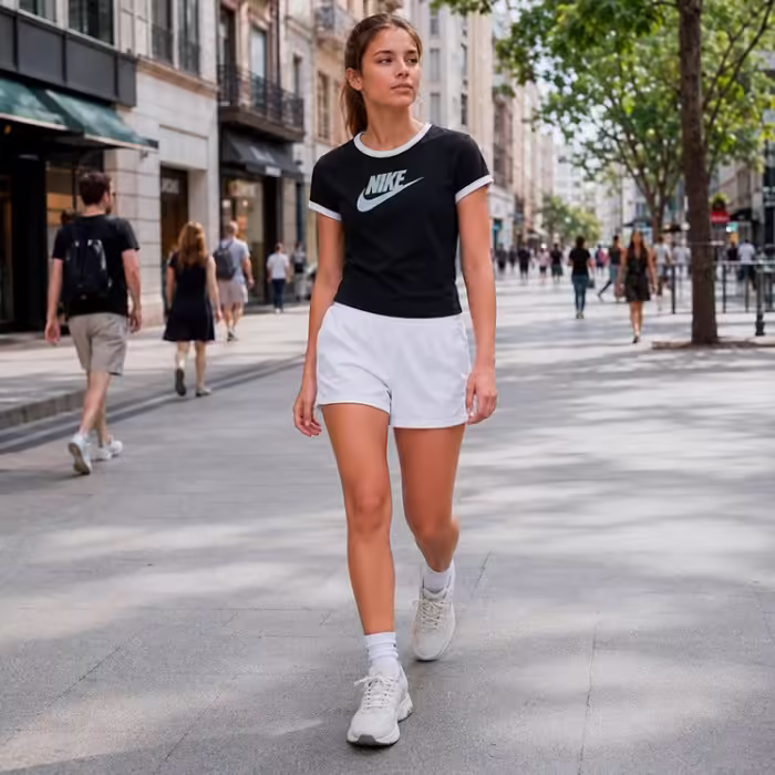 Tricou Nike W NSW SS RINGER TEE VNTG RUN Negru XL - 7