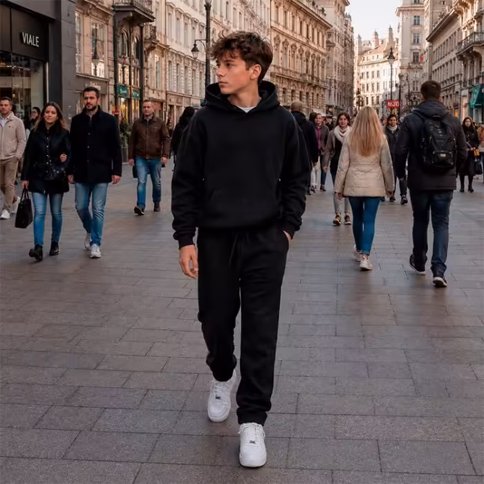 Брюки Nike TECH FLEECE OPEN-HEM TROUSERS Черный S - 7
