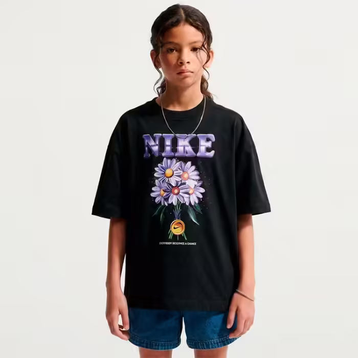 Tricou Nike SPORTSWEAR FLOWERS Negru XS