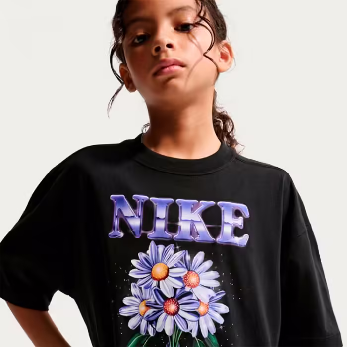 Tricou Nike SPORTSWEAR FLOWERS Negru XS - 5