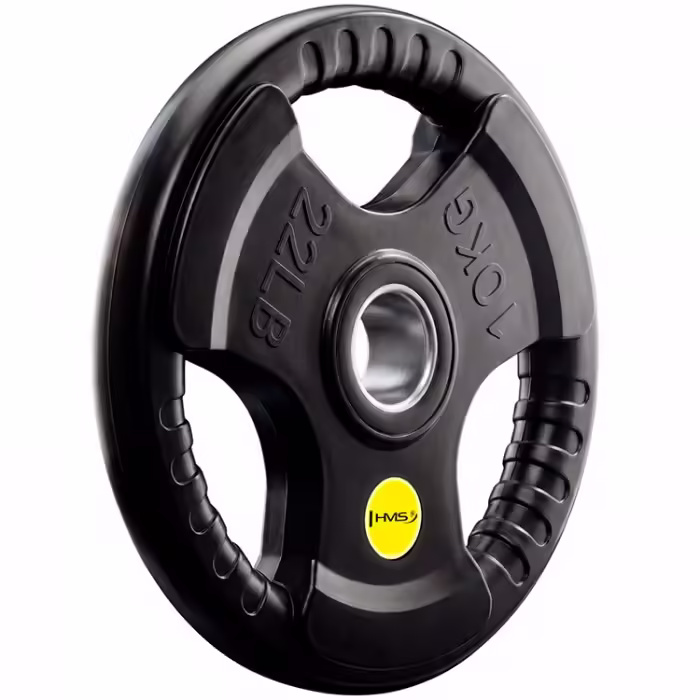 Disc 10 kg HMS Solid Rubber Bumper Plate Negru 10 kg - 2