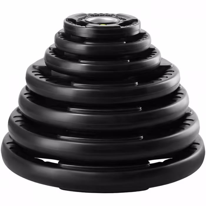 Disc 10 kg HMS Solid Rubber Bumper Plate Negru 10 kg - 3